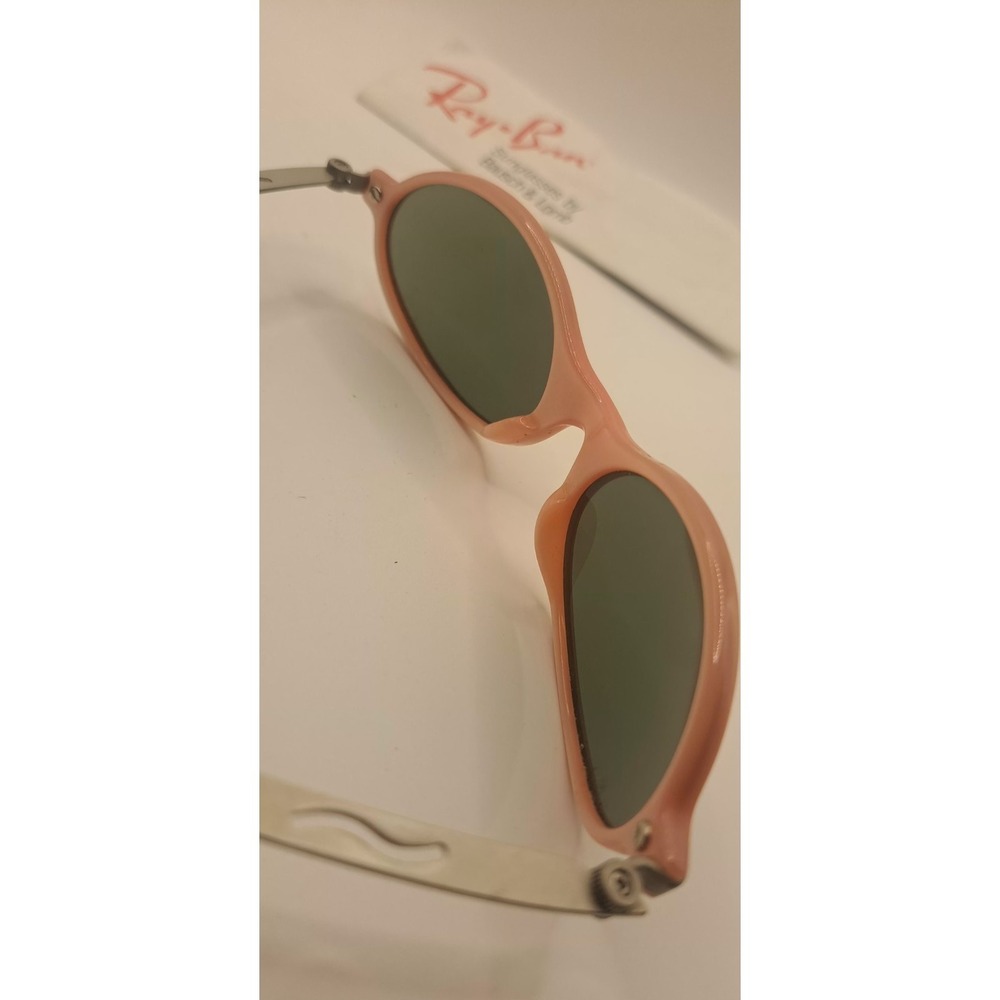 Vintage Pink Ray-Ban Orbs Sunglasses 80's Oval Bausch & Lomb Flash Mirror Lenses - Picture 10 of 16